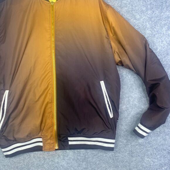 Lrg Lifted Research Group Bomber Jacket Mens M Varsity Windbreaker Ombre - Picture 3 of 13